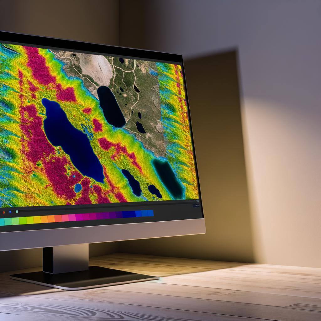 Hyperspectral Imaging of remote terrain viewed on computer